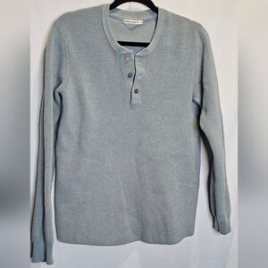 Marine Layer Re-spun Henley Sweater In Slate